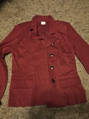 CAbi Women's Red Button-Front Jacket